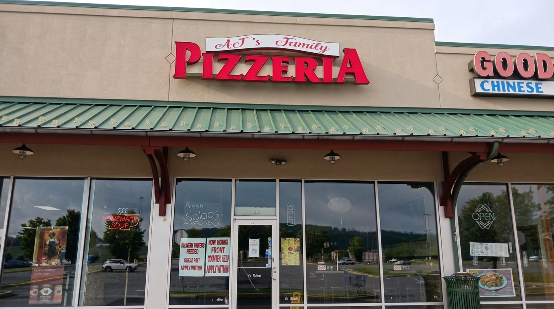 Front counter opening